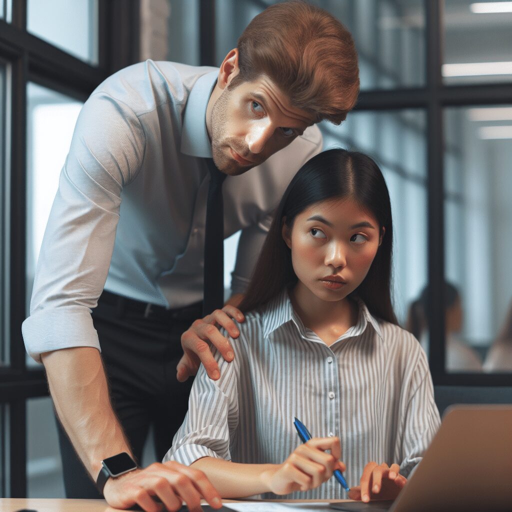 مدیریت کنترلگرانه (Micromanagement): چالشها و راهکارها تصویری از یک مدیر کنترلگر در حال راهنمایی برای انجام یک کار به شیوه خودش