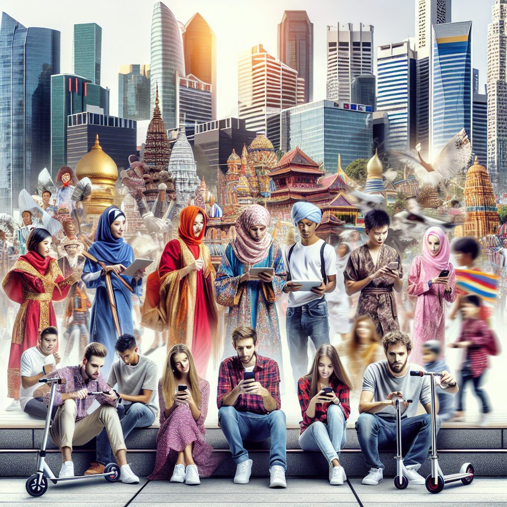 اهمیت و راهکارهای ارتباط حرفهای پس از مهاجرت یک دانشجوی سفیدپوست با لپتاپ در حال مطالعه و نگاهی متفکرانه به محیط دارد