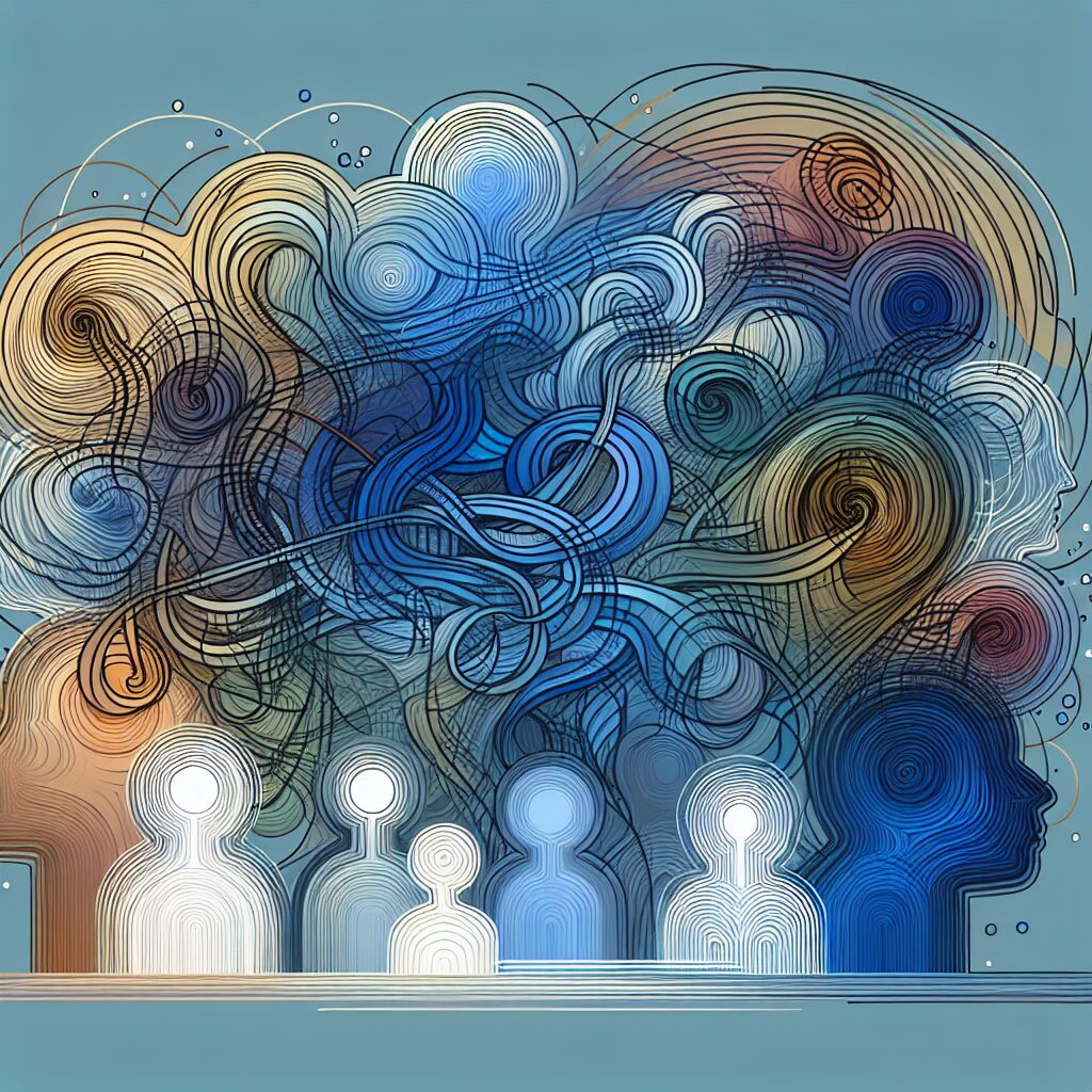 خطاهای شناختی و تأثیرات آن ها در تصمیمات ما تصویری از جریان فکر با اثرات نگرانی و احساسات منفی