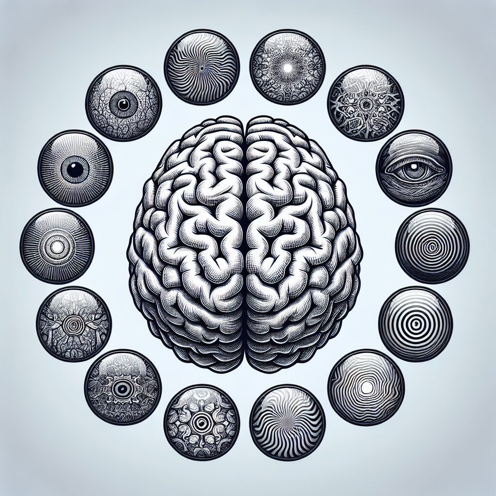 خطاهای شناختی و تأثیرات آن ها در تصمیمات ما تصویری از یک مغز انسان با لنزهایی که انحرافات و اعوجاجات دید را نشان میدهند