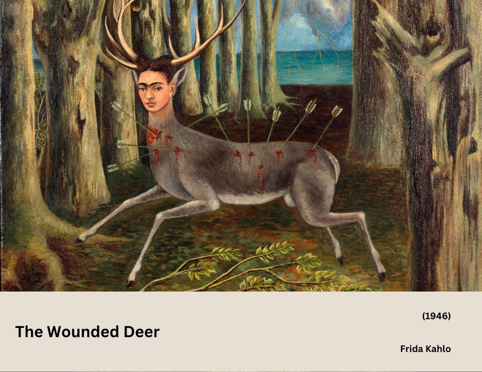 تحلیل روانشناختی نقاشی گوزن زخمخورده (the wounded deer) اثر فریدا کالو: پویایی و پیچیدگی هویت The Wounded Deer, 1946 by Frida Kahlo