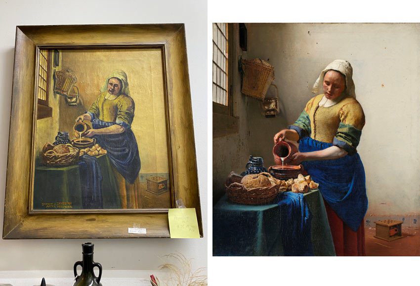 تحلیل روانشناختی شیر دوش (The Milkmaid) اثر یوهانس ورمیر: تجلی آرامش و زندگی روزمره A Thrift Store Vermeer for $78 - The Artsology Blog