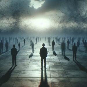 تصویر بصری ترس از رها شدن