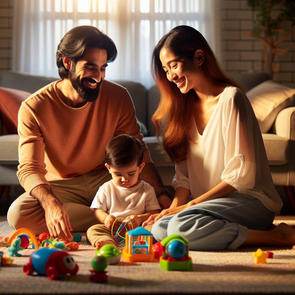 روشهای تربیت فرزندان بدون تنبیه تصویری که والدینی را نشان میدهد که با فرزندشان در حال تعامل مثبت و بدون خشونت هستند.