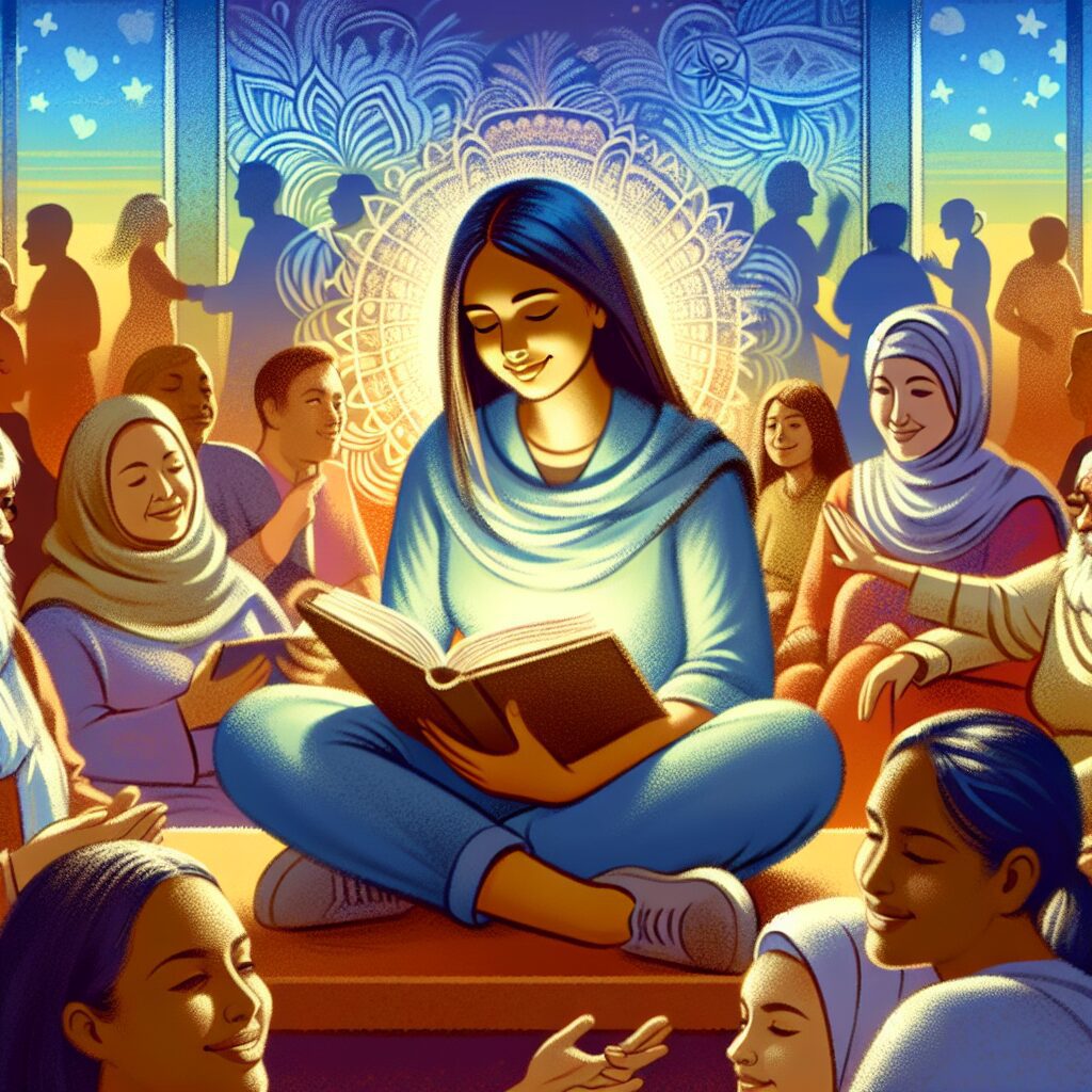 مدیریت و درمان سندروم خوب بودن: راهکارها و تأثیرات تصویری از فردی که در حال انجام کارهای داوطلبانه است، از نظر روانشناختی احساس رضایت میکند و در محیطی فرهنگی و اجتماعی دوستانه قرار دارد.