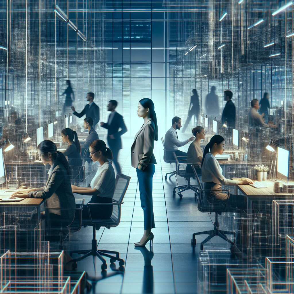 نقش حمایت اجتماعی در کاهش خودبیگانگی حرفهای تصویری از یک دفتر کاری شلوغ