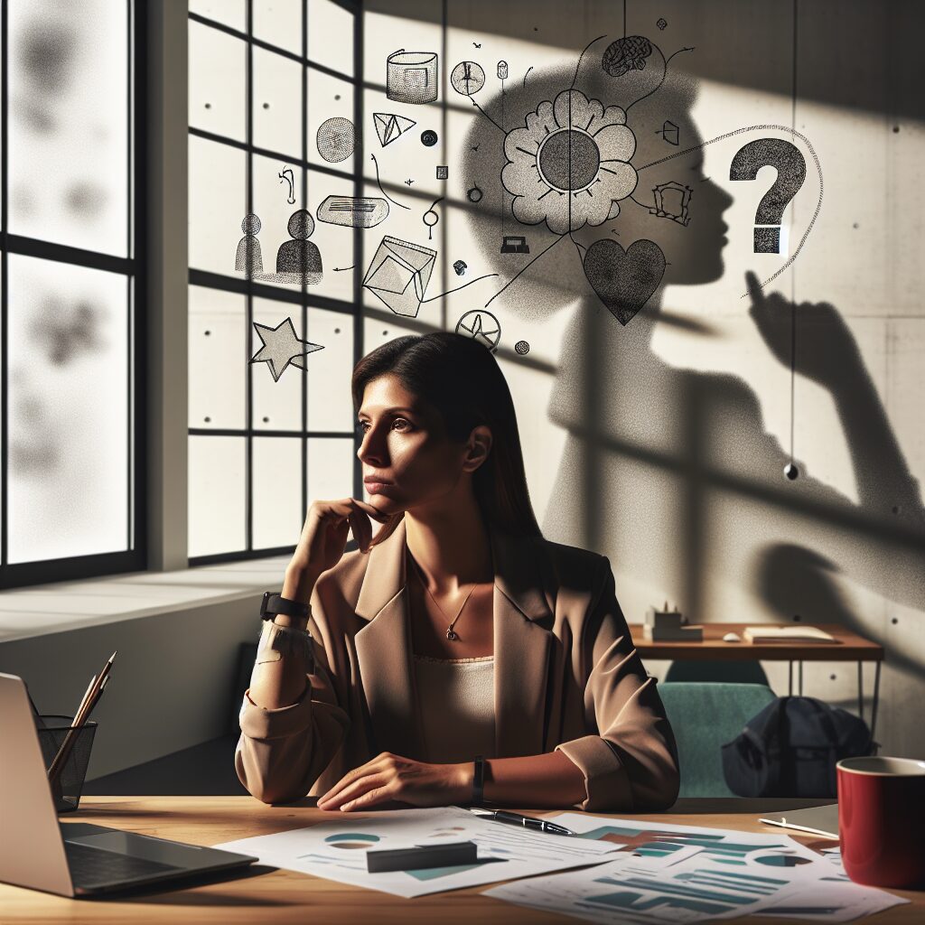 نقش حمایت اجتماعی در کاهش خودبیگانگی حرفهای تصویری از یک فرد غرق در افکار در یک محیط کاری مدرن