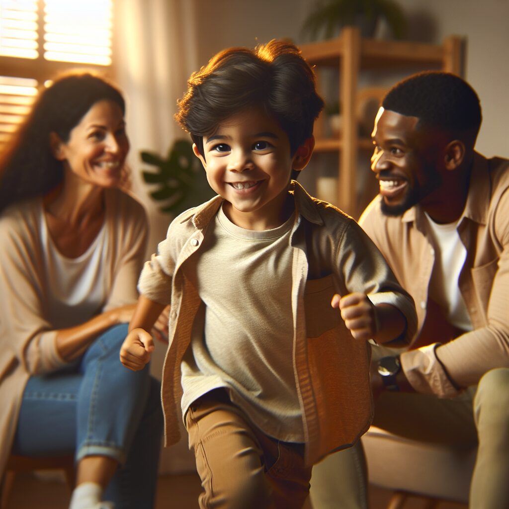 مدیریت خشم والدین در مقابل کودکان مبتلا به اختلال نقص توجه و بیشفعالی (ADHD): راهکارها و منابع تصویری از یک کودک با رفتار پرتحرک و بیتوجه در محیطی خانوادگی.