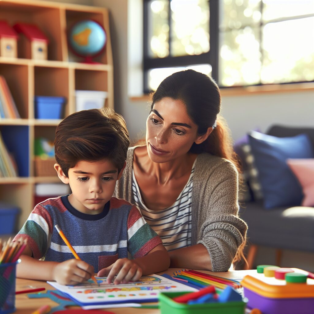 راهکارهای افزایش تمرکز برای کودکان مبتلا به اختلال نقص توجه و بیشفعالی (ADHD) تصویری از کودک در حال تمرین تکنیکهای تمرکز با کمک مشاور روانشناس