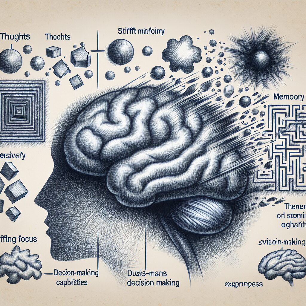 روشهای مقابله با القای ترس در تصمیمگیری اثرات القای ترس بر فرآیندهای شناختی، با نمادهایی از ذهن انسان تحت استرس.