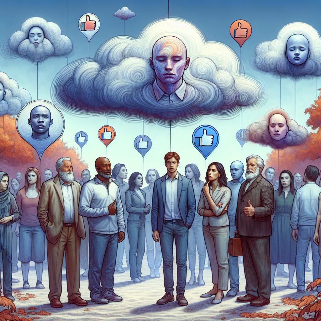 اضطراب تایید جمعی: دلایل و راهکارها تصویری که اضطراب تایید جمعی را نشان میدهد