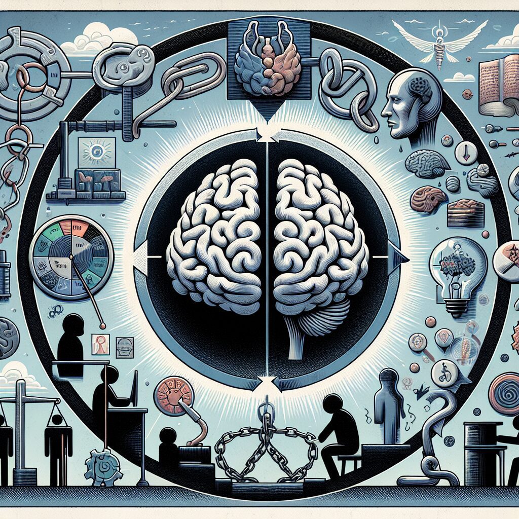 مقابله با وابستگی روانی در چرخه پاداش و تنبیه چرخه پاداش و تنبیه با نمادهای مغز و واکنشهای روانی