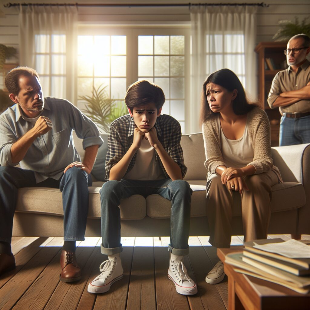 شناخت و مدیریت خواستههای ناسالم نوجوانان تصویری از خانوادهای که با تنشهای ناشی از خواستههای ناسالم نوجوانان روبرو هستند