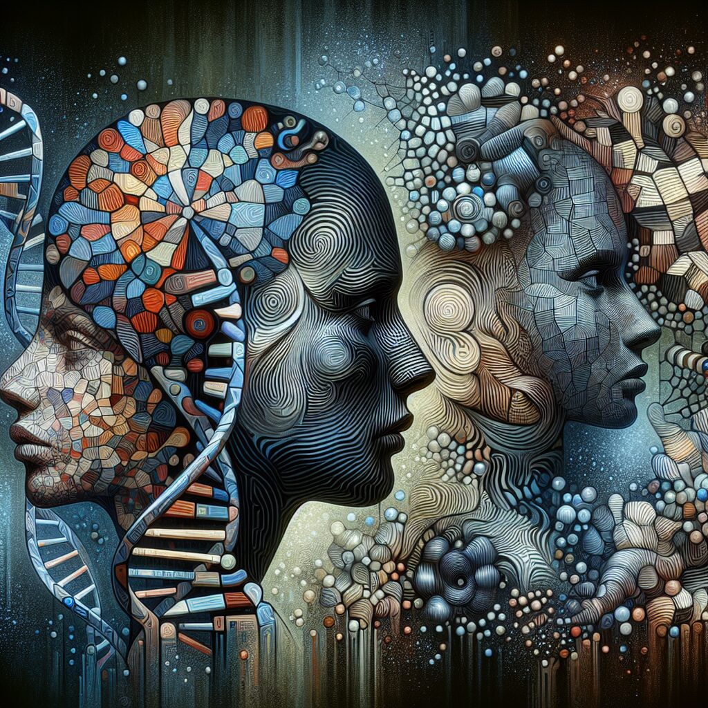 شناخت کامل سندروم بیحسی روانی: علل، علائم و راهکارهای درمانی تصویری از انسانهایی که با عوامل زیستی و ژنتیکی، روانی و محیطی و استرس و تروما مرتبط هستند.