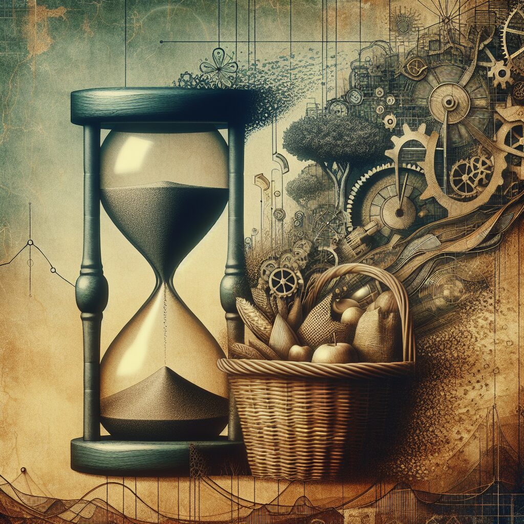 راهنمایی برای مقابله با اصل کمبود در خرید تصویر مفهومی از اصل کمبود با نمادهای کمبود و فراوانی