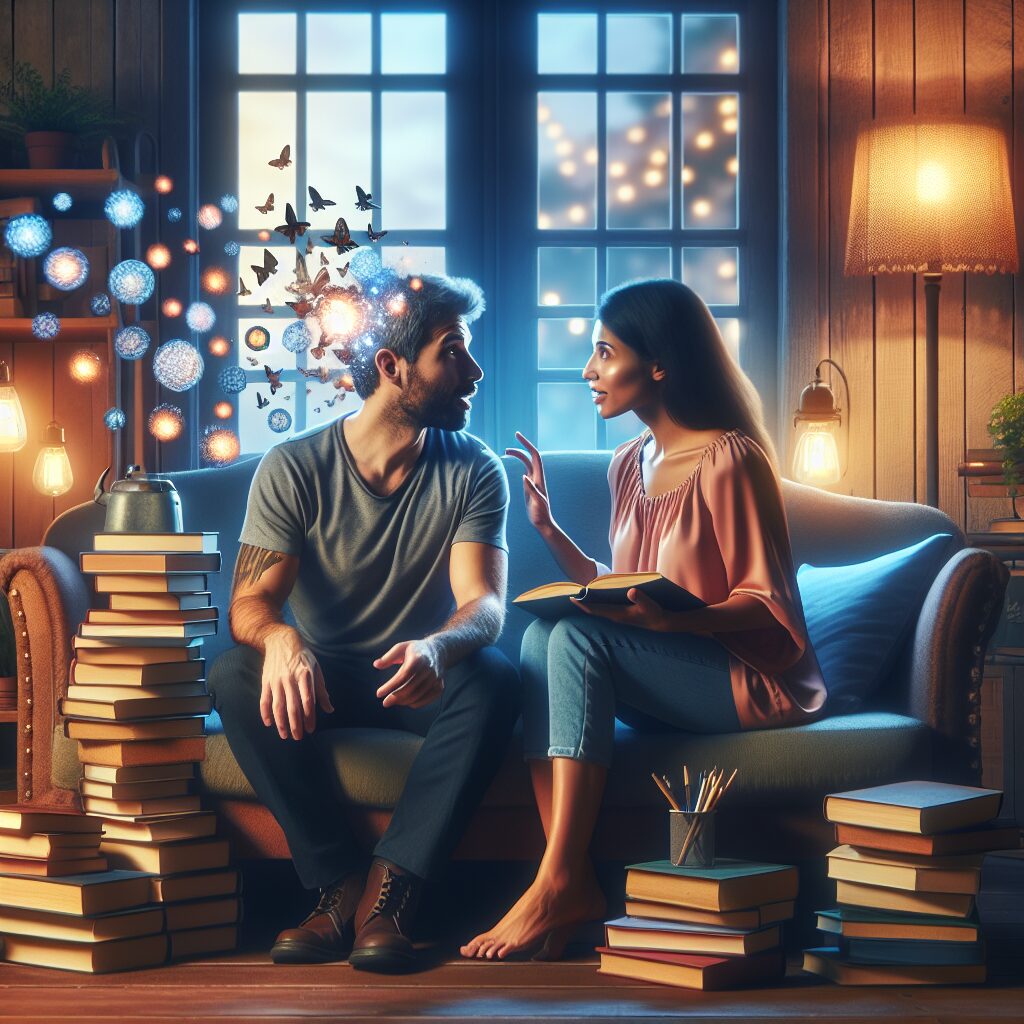 افزایش صمیمیت با ADHD: راهکارها و منابع تصویری از یک زوج در حال ارتباط و تعامل، با تمرکز بر نشانههای ADHD
