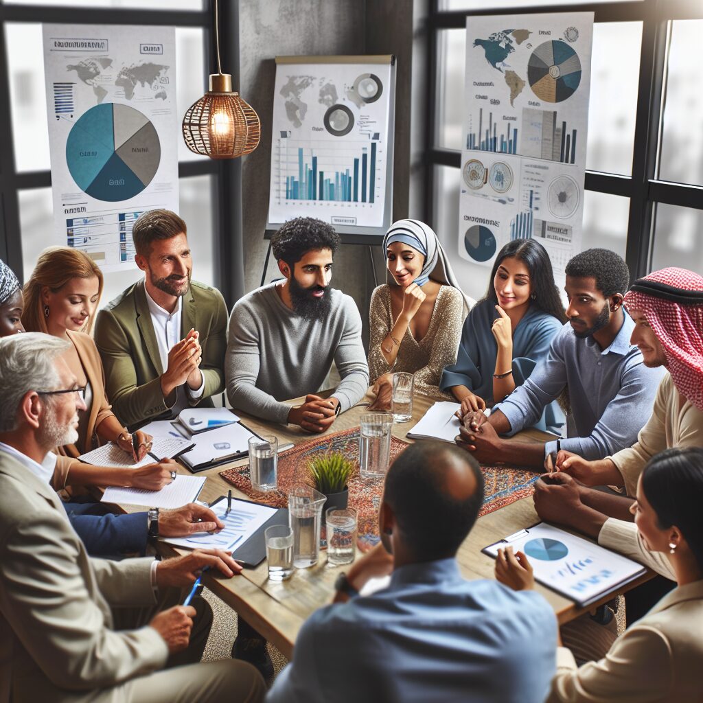 افزایش صمیمیت با ADHD: راهکارها و منابع تصویری از گروهی از افراد در حال همکاری و اتخاذ تصمیم مشترک با استفاده از تکنیکهای مذاکره و مصالحه