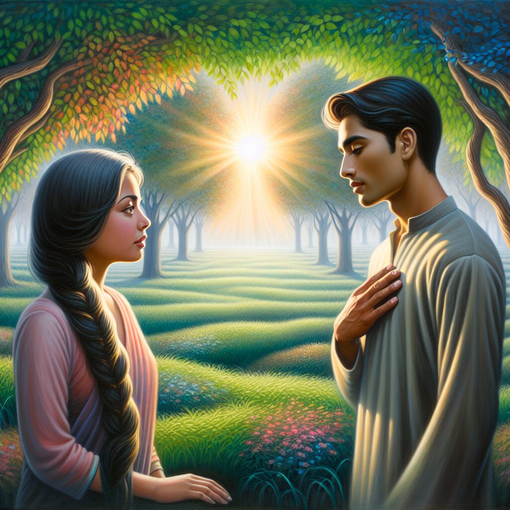 نقش همذاتپنداری در جلب اعتماد و سوءاستفاده نقاشی از دو نفر که در حال گفتگو هستند و یکی دست بر روی قلبش گذاشته است تا همذاتپنداری را نشان دهد