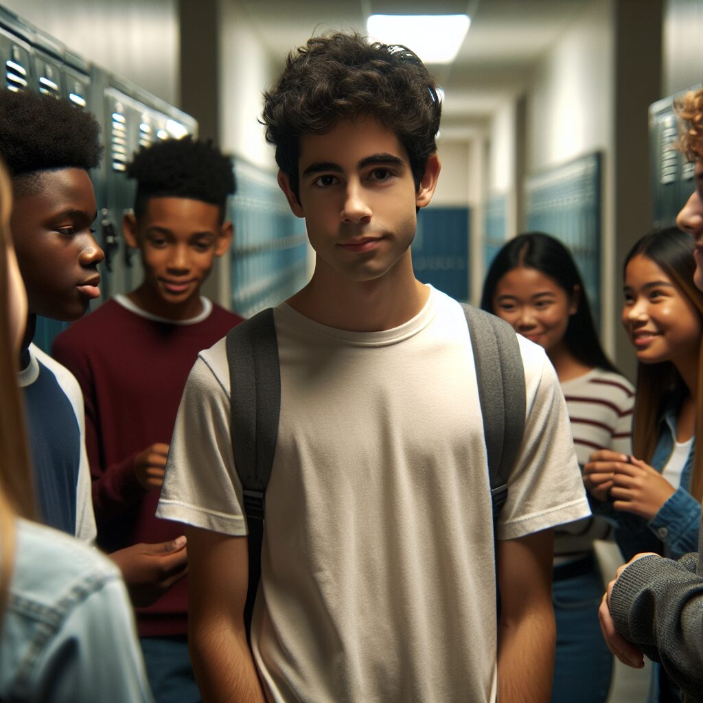 درک و مدیریت اضطراب اجتماعی نوجوانان تصویر نوجوانی با حالت مراقب و کمی مضطرب در یک محیط اجتماعی