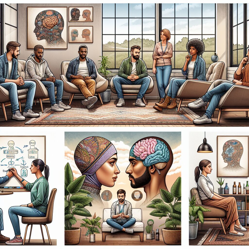 نقش حمایت اجتماعی در کاهش شرم در اعتیاد رویکردهای درمانی برای مدیریت شرم در اعتیاد، نشاندهنده جلسات گروهی و انفرادی در محیطهای مختلف