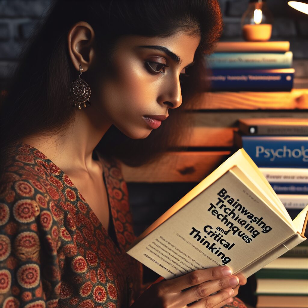 بررسی شستشوی مغزی: از مفهوم تا مقابله یک نفر در حال مطالعه درباره تکنیکهای شستشوی مغزی و تفکر انتقادی است
