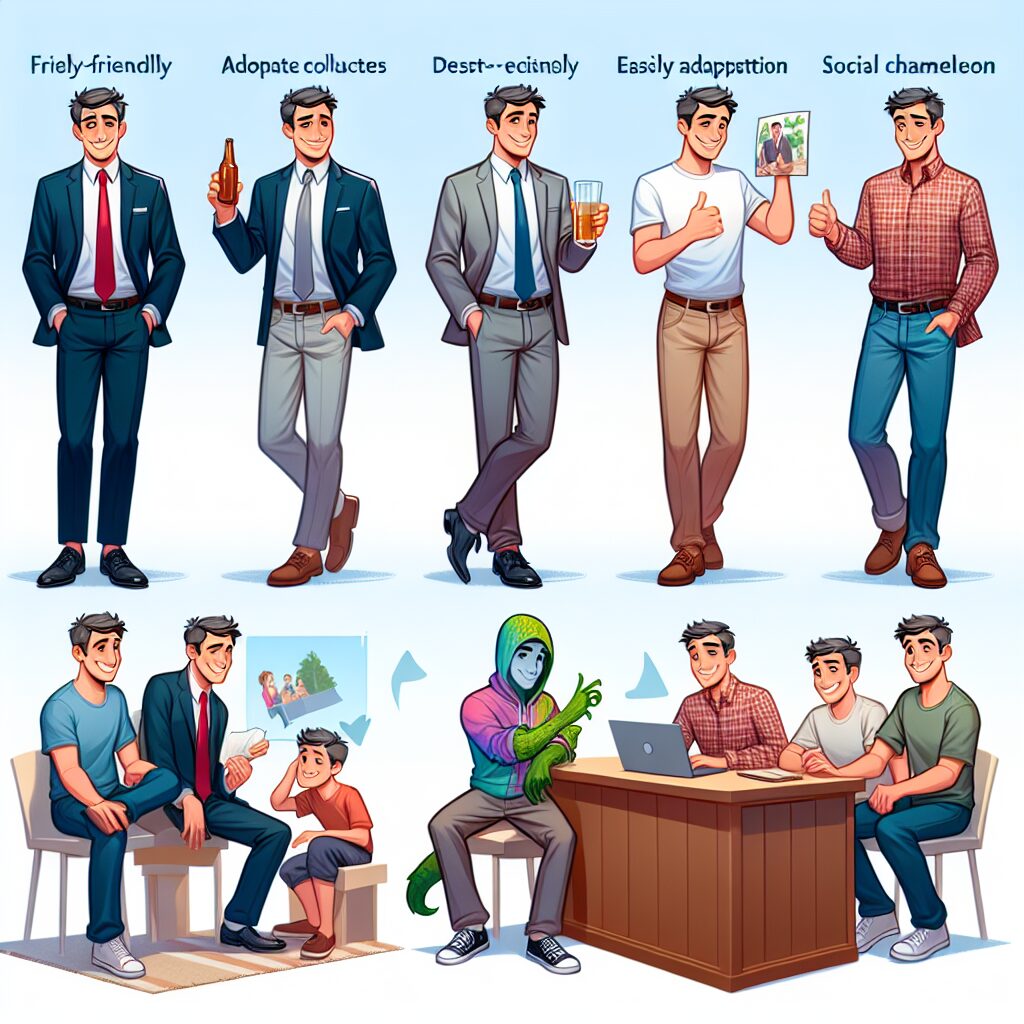 نقش جامعه و فرهنگ در سندروم فریبندگی اجتماعی توضیح سندروم فریبندگی اجتماعی با تصویر فردی در تعاملات اجتماعی مختلف.