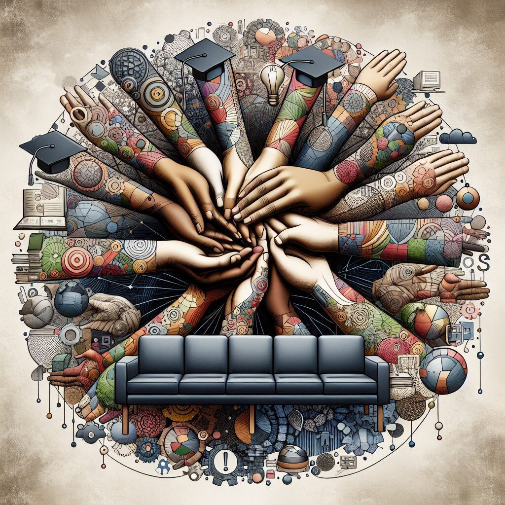 تجربیات و داستانهای واقعی از مقاومت روانی در جنگ نمایشی از دستان به هم پیوسته که نماد حمایت و همکاری در مقابل پسزمینهای از نمادهای آموزشی و درمانی است