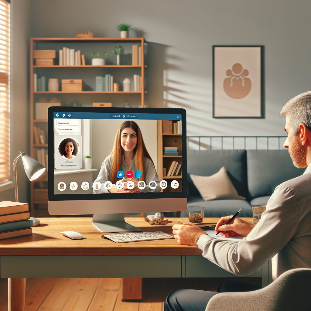 نوآوریها و چالشهای روانشناسی و روانپزشکی آنلاین توضیحاتی درباره خدمات آنلاین در روانشناسی و روانپزشکی در تصویر نشان داده شده است.