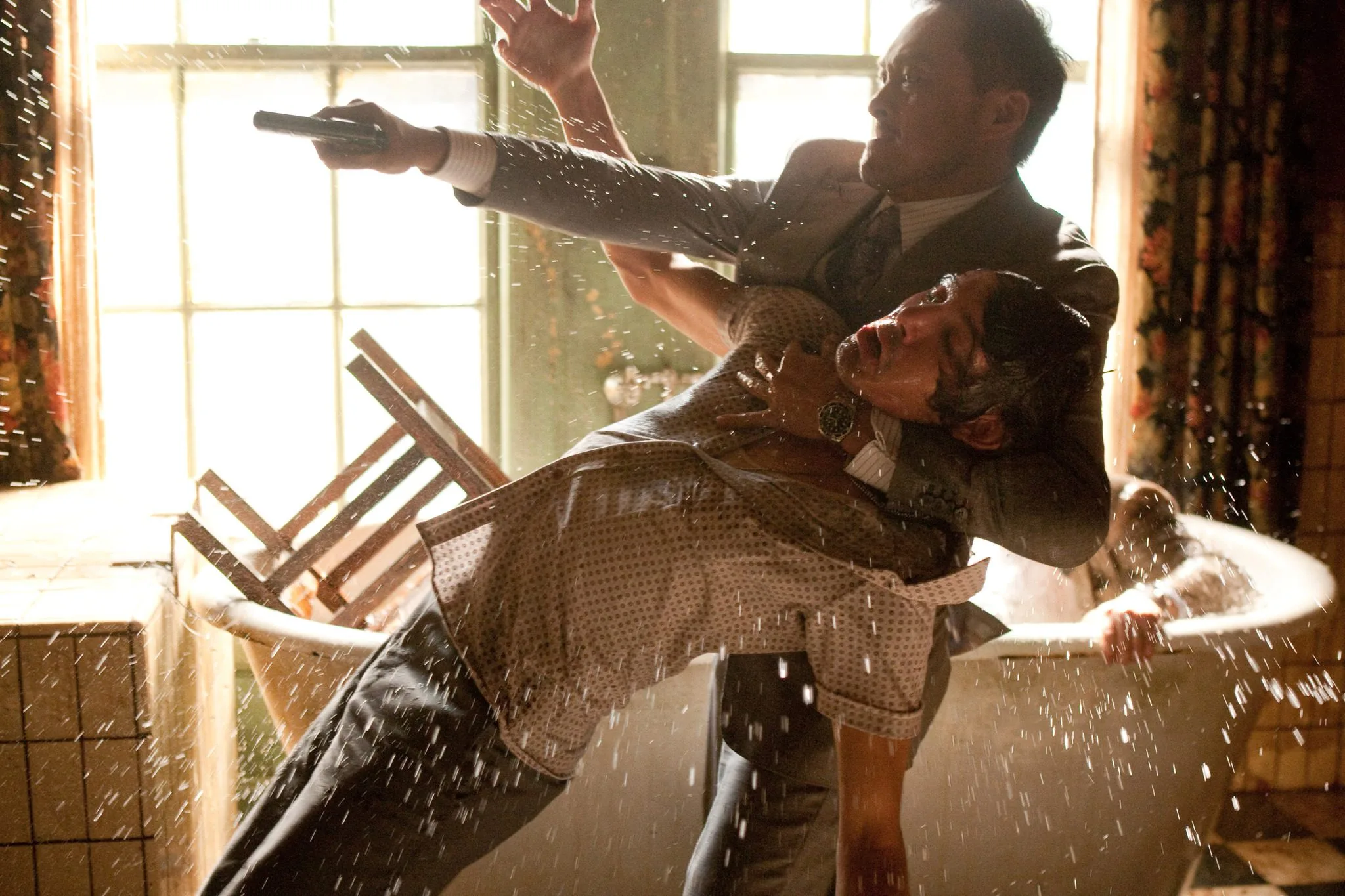 Lukas Haas and Ken Watanabe in Inception (2010)