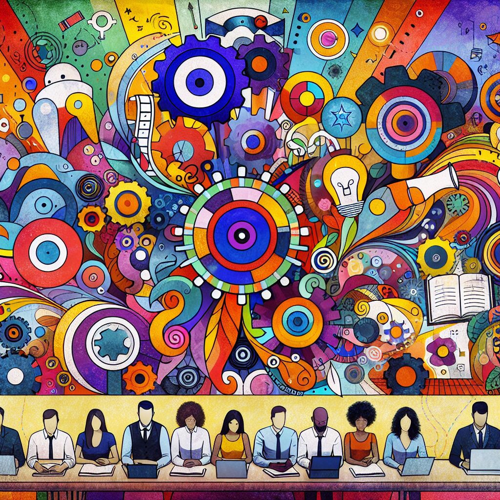 نمایش چهره‌ای شاد و تبلیغات هیجانی با استفاده از رنگ‌ها و نمادها