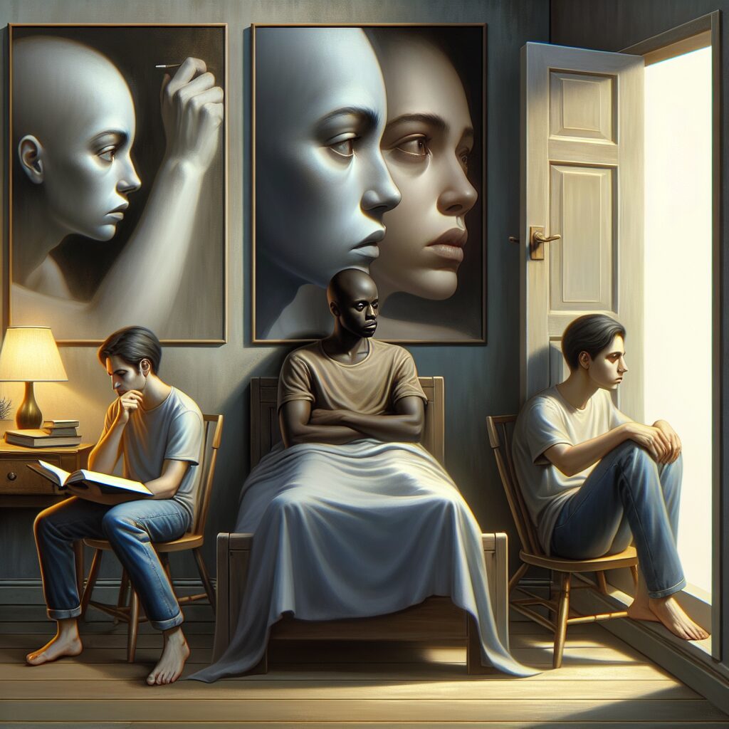 شناخت کامل سندروم بیحسی روانی: علل، علائم و راهکارهای درمانی تصویر افراد با حالت چهره و رفتارهای مرتبط با بیحسی روانی