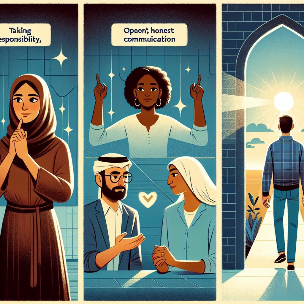 مراحل اولیه بازسازی اعتماد شامل پذیرش مسئولیت، ارتباط شفاف و صادقانه، و تعهد به تغییرات مثبت