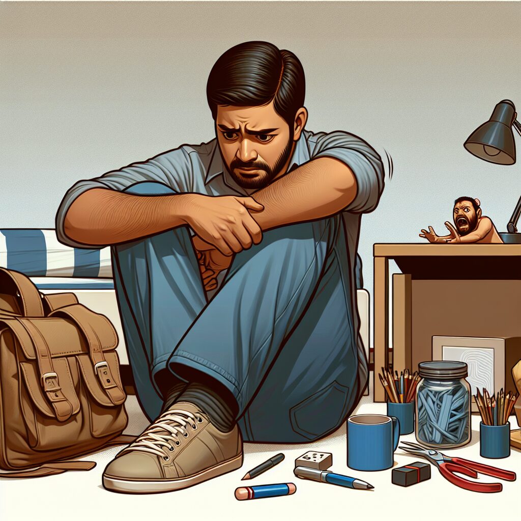 تصویری از فردی که مولفه‌های جسمانی و روانی ترس از دیده شدن را تجربه می‌کند