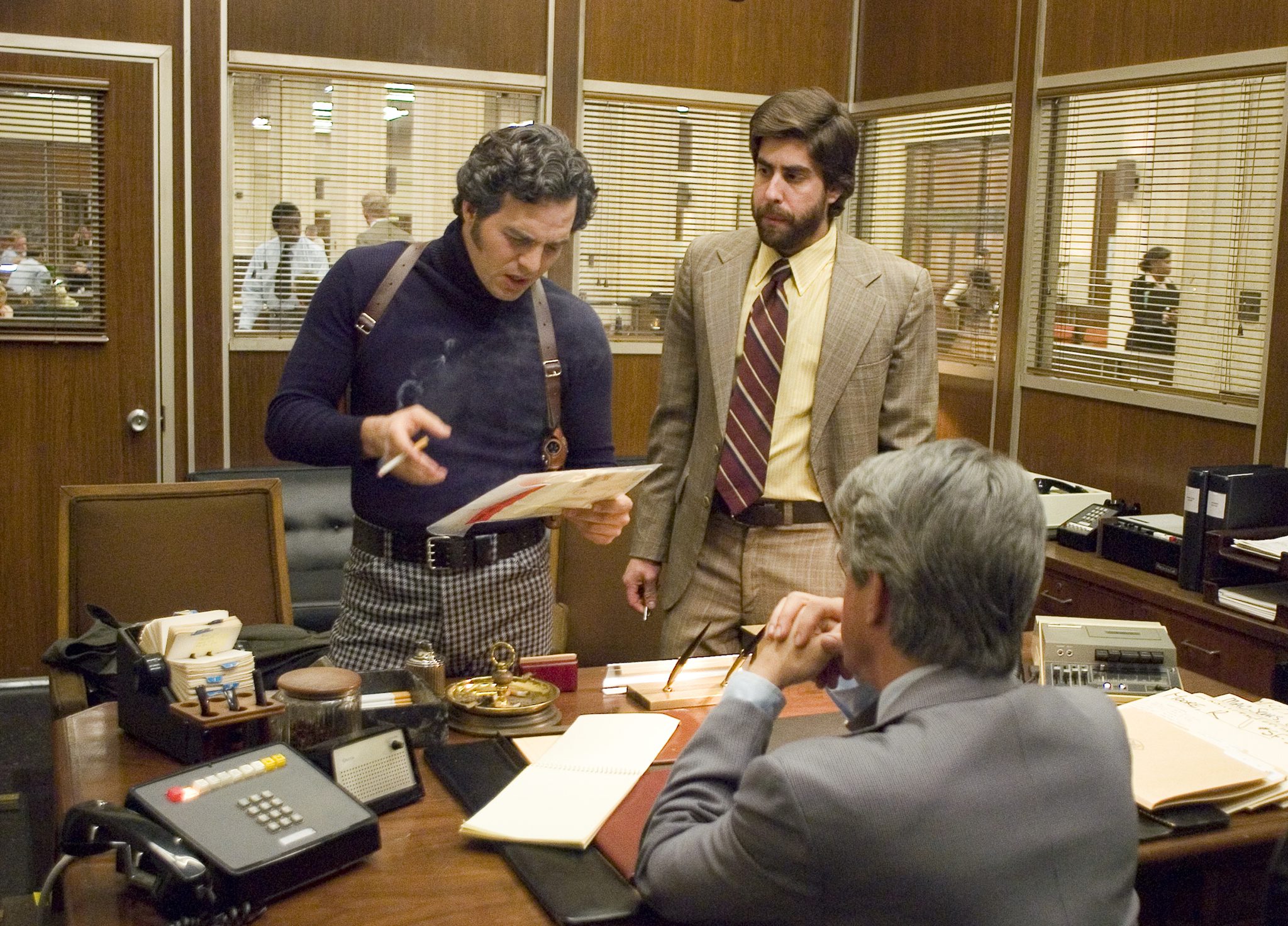 Dermot Mulroney, Adam Goldberg, and Mark Ruffalo in Zodiac (2007)