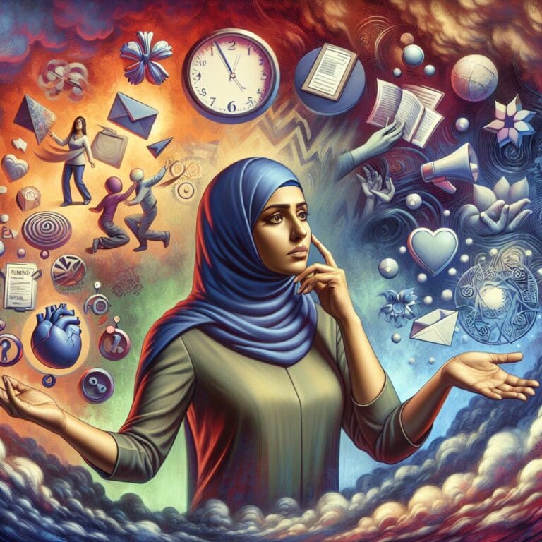 نمایش تصویری از تعارض نقش‌های متضاد در محیط کاری و اجتماعی