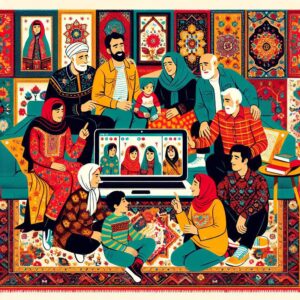 تصویر ارتباط خانوادگی در زمان جنگ در ایران