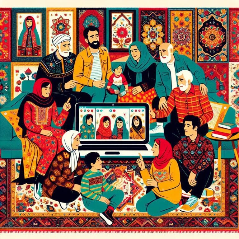تصویر ارتباط خانوادگی در زمان جنگ در ایران