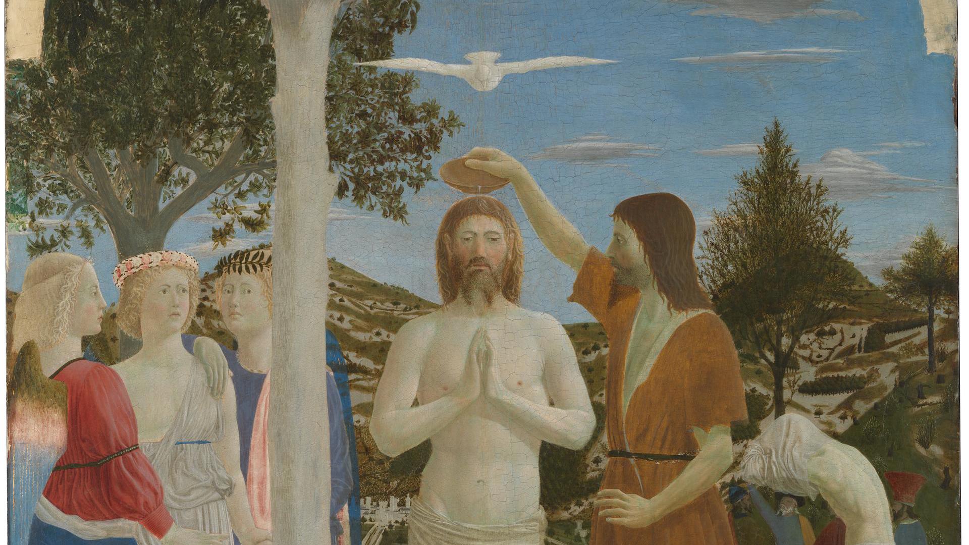 تحلیل روانشناختی تعمید مسیح (The Baptism of Christ) اثر آندریا دل وروکّیو: نمادگرایی و معنویت