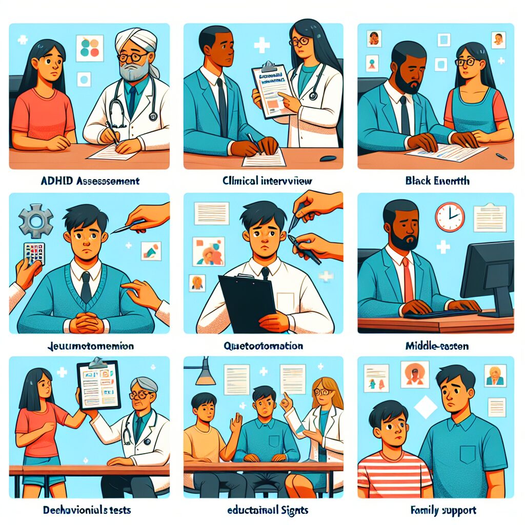 نمایش مراحل آزمون و درمان بیش فعالی با استفاده از روش‌های گوناگون