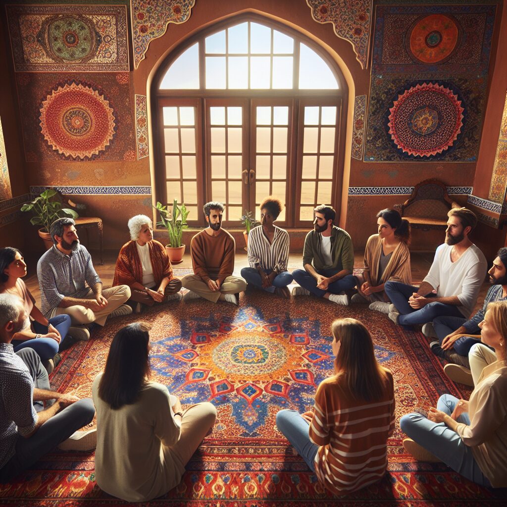 تصویر گروه درمانی فارسی زبانان در محیطی صمیمی