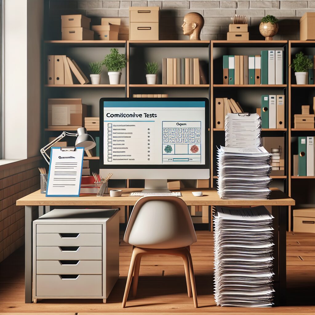 تصویری از مجموعه ابزارها و نمایشگرهای کامپیوتری برای آزمون بیش فعالی