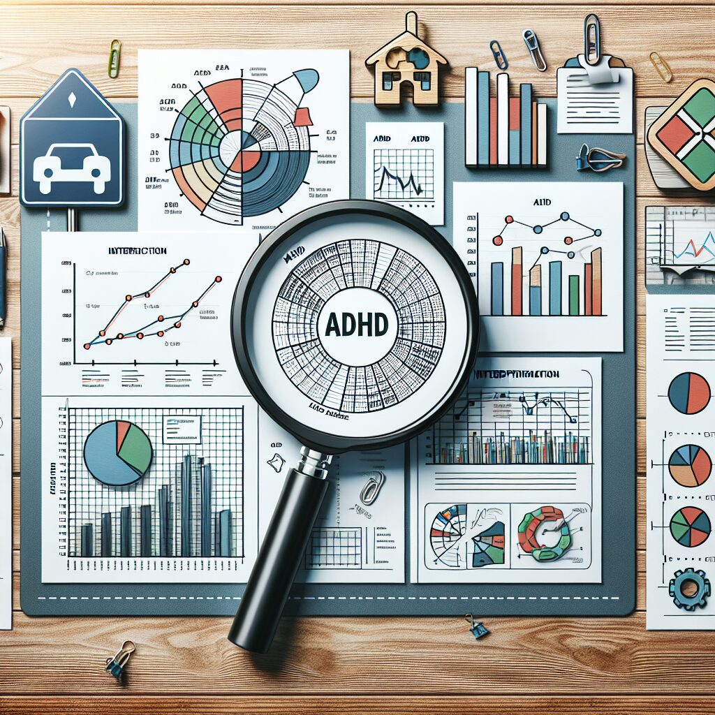 تصویری از نمودارها و جداول با یک بزرگ‌نمایی بر نتایج آزمون بیش فعالی