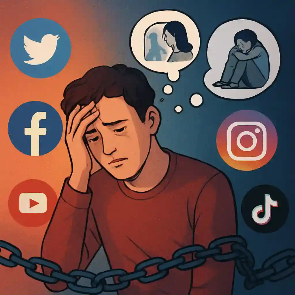 تصویر مربوط به تاثیرات منفی فضای مجازی بر سلامت روان