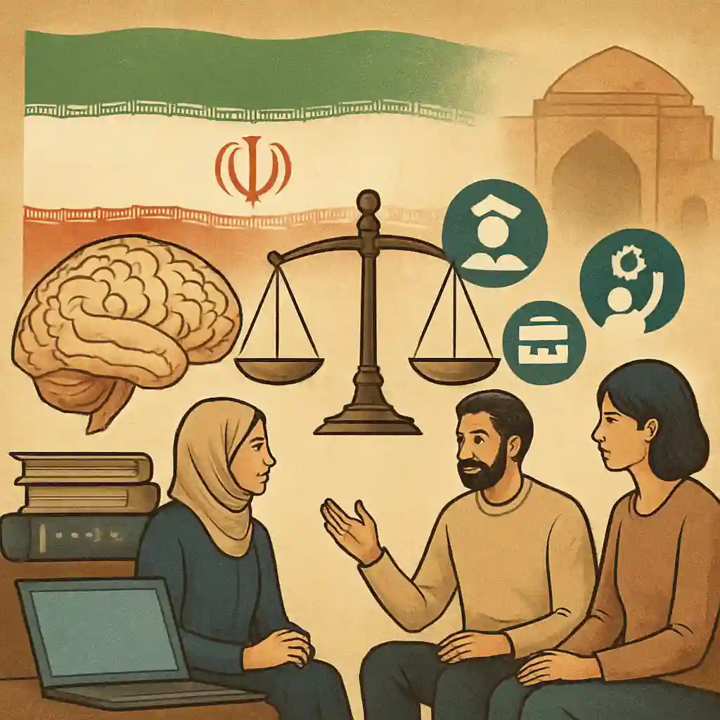 تصویری از نمادهای روانشناسی با تمرکز بر تاریخچه و تحول این رشته در ایران
