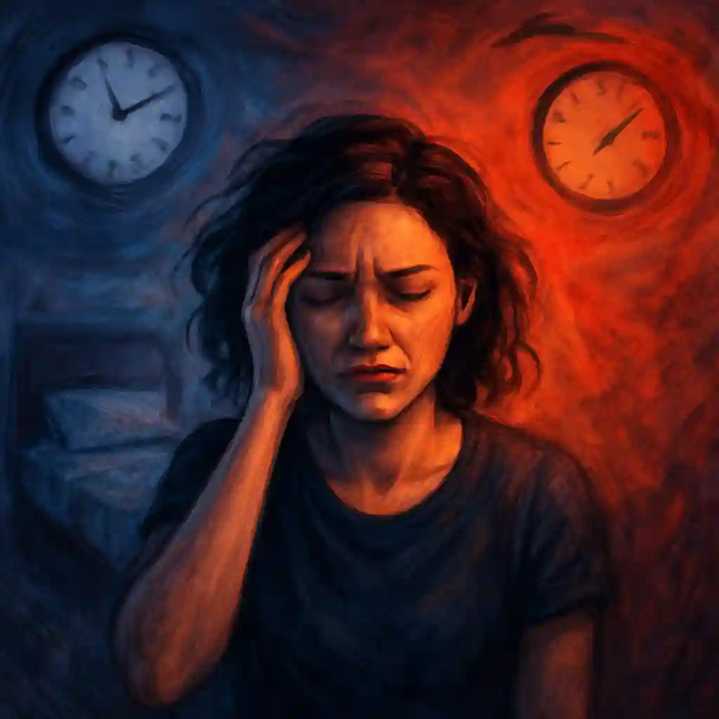 تصویری از فردی با تغییرات خلقی در محیط مبهم
