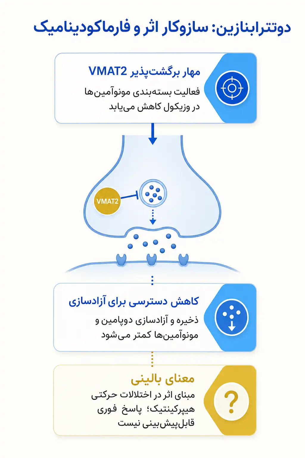 اینفوگرافیک مکانیسم اثر و فارماکودینامیکدوتترابنازین