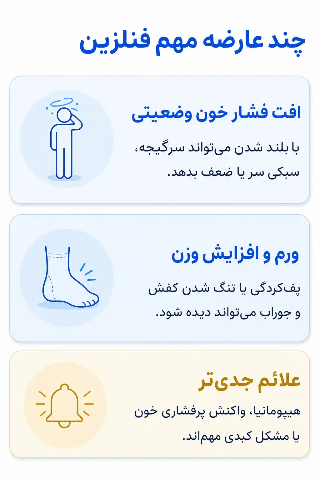 اینفوگرافیک عوارض جانبی مهم فنلزین