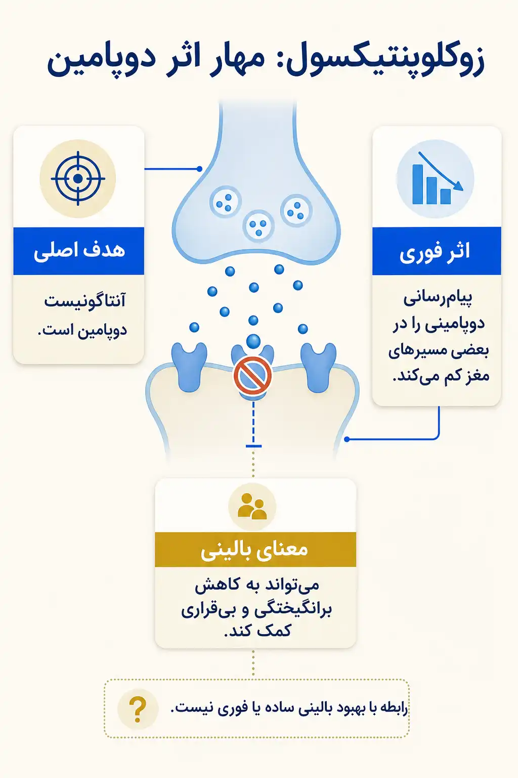 اینفوگرافیک مکانیسم اثر و فارماکودینامیکزوکلوپنتیکسول