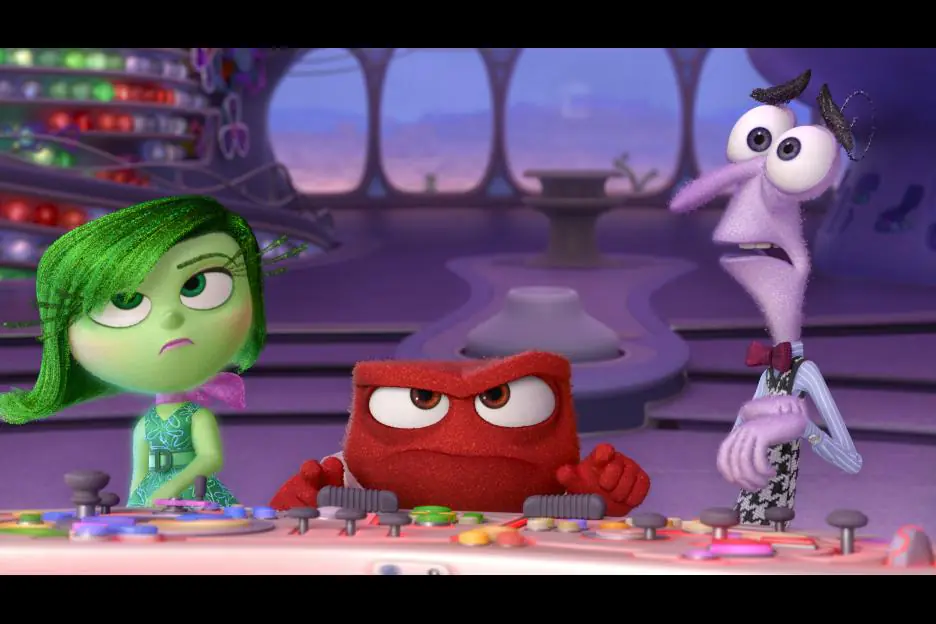 Lewis Black, Bill Hader, and Mindy Kaling in Inside Out (2015)