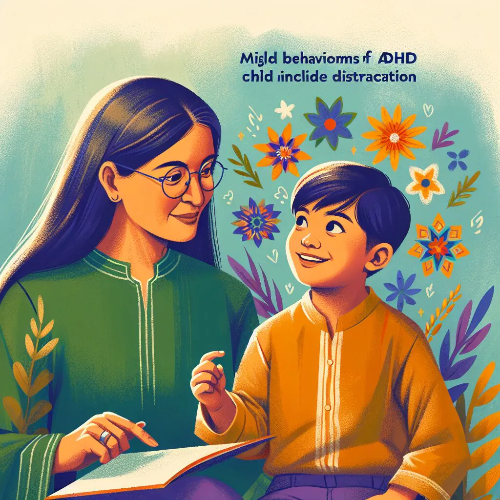 تربیت فرزند با ADHD: راهکارها و چالشها تصویری از خانوادهای در حال گفتوگو و تعامل، جایی که یکی از والدین باعلائم ADHD در تلاش است تا با کودکش بازی کند.